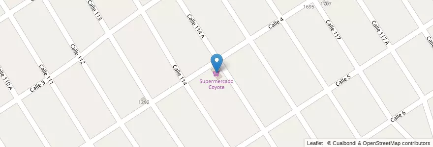 Mapa de ubicacion de Supermercado Coyote en الأرجنتين, بوينس آيرس, Partido De Berazategui, Berazategui.
