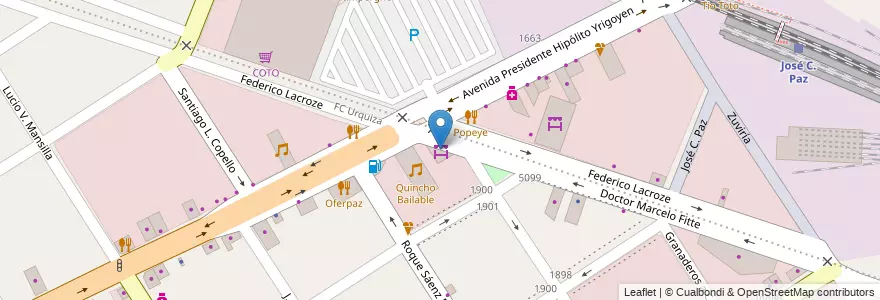 Mapa de ubicacion de Supermercado de Telas Pety en アルゼンチン, ブエノスアイレス州, Partido De José C. Paz.