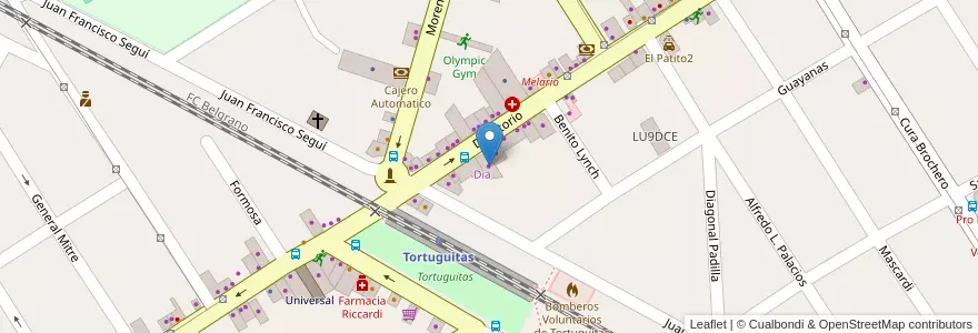 Mapa de ubicacion de Supermercado Dia en Argentina, Provincia Di Buenos Aires, Partido De Malvinas Argentinas, Tortuguitas.