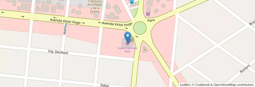 Mapa de ubicacion de Supermercado EGA en Arjantin, Buenos Aires, Partido De Pinamar.