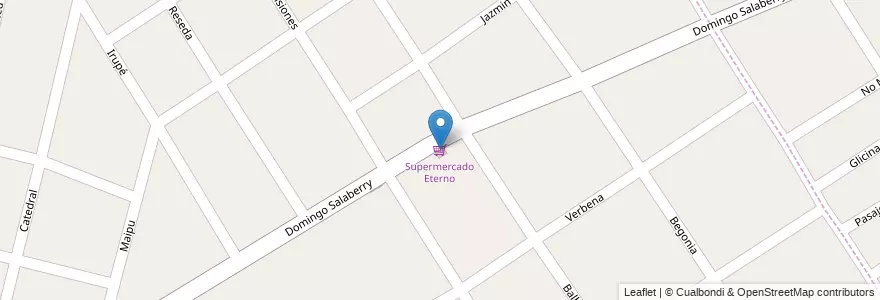 Mapa de ubicacion de Supermercado Eterno en アルゼンチン, ブエノスアイレス州, Partido De Almirante Brown, Claypole.