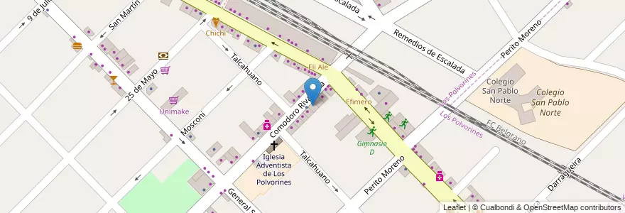 Mapa de ubicacion de Supermercado Eterno en Аргентина, Буэнос-Айрес, Partido De Malvinas Argentinas, Los Polvorines.
