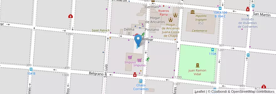 Mapa de ubicacion de Supermercado Impulso en Argentina, Corrientes, Departamento Capital, Corrientes, Corrientes.