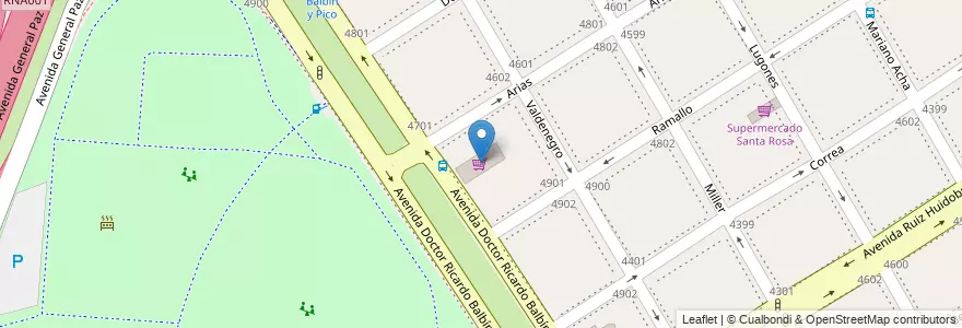 Mapa de ubicacion de Supermercado J&C, Saavedra en アルゼンチン, Ciudad Autónoma De Buenos Aires, Comuna 12, Partido De Vicente López, ブエノスアイレス, Vicente López.
