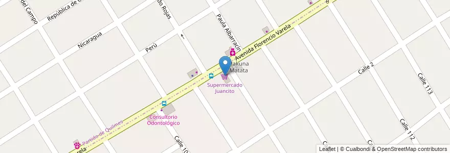 Mapa de ubicacion de Supermercado Juancito en Аргентина, Буэнос-Айрес, Partido De Berazategui, Berazategui.