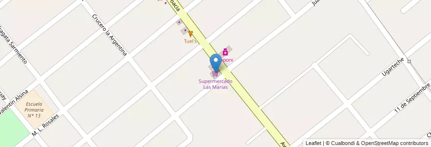 Mapa de ubicacion de Supermercado Las Marias en アルゼンチン, ブエノスアイレス州, Partido De José C. Paz.