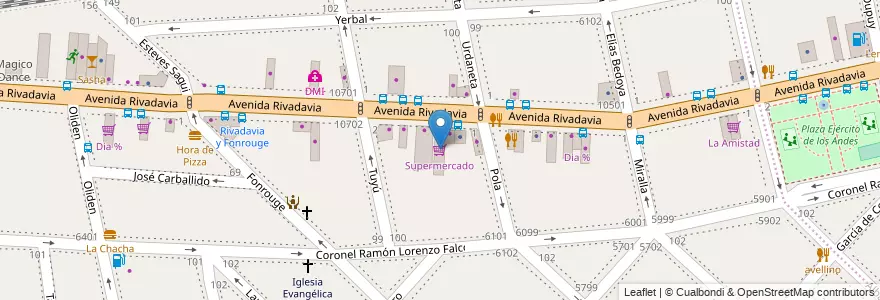 Mapa de ubicacion de Supermercado, Liniers en Argentina, Ciudad Autónoma De Buenos Aires, Comuna 9, Buenos Aires, Comuna 10.