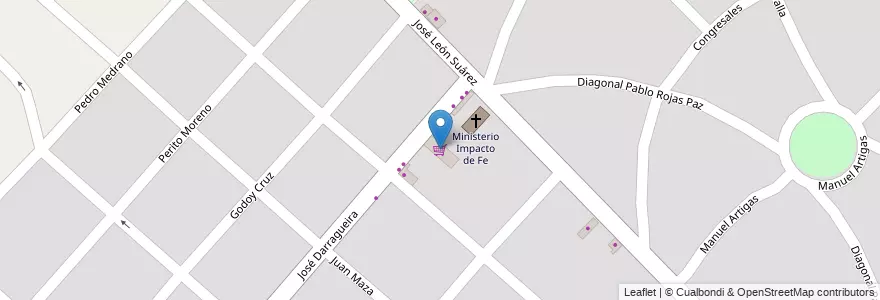 Mapa de ubicacion de Supermercado Luna en Argentinië, Buenos Aires, Partido De Malvinas Argentinas, Los Polvorines.