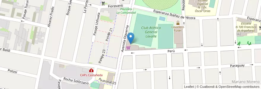 Mapa de ubicacion de Supermercado Maxi Dia en الأرجنتين, Jujuy, Departamento Doctor Manuel Belgrano, Municipio De San Salvador De Jujuy.
