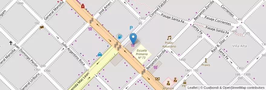 Mapa de ubicacion de Supermercado Mayorista Zorzón en Argentina, Chaco, Departamento San Fernando, Resistencia, Resistencia.