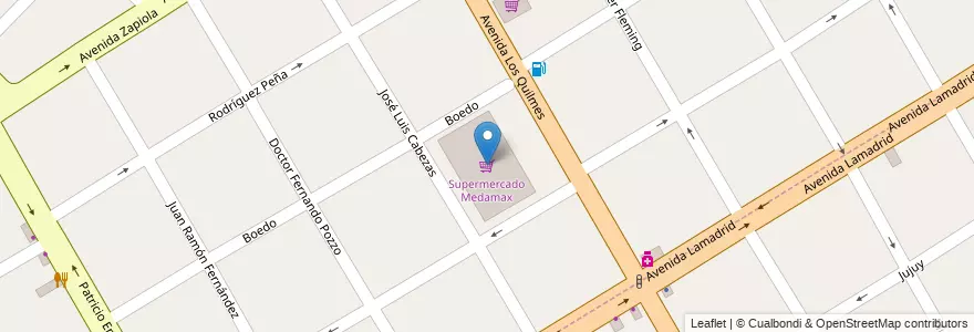 Mapa de ubicacion de Supermercado Medamax en Argentinien, Provinz Buenos Aires, Partido De Quilmes, Bernal.