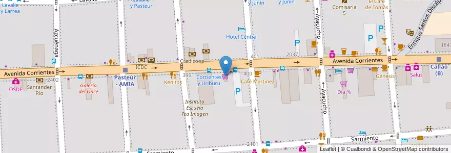 Mapa de ubicacion de Supermercado Melisa, Balvanera en Arjantin, Ciudad Autónoma De Buenos Aires, Comuna 3, Buenos Aires.