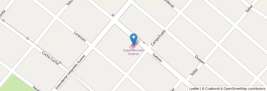Mapa de ubicacion de SuperMercado Oriente en Arjantin, Buenos Aires, Partido De Merlo, Merlo.