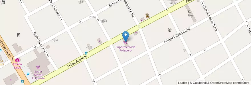Mapa de ubicacion de Supermercado Próspero en Аргентина, Буэнос-Айрес, Partido De Quilmes, Quilmes.