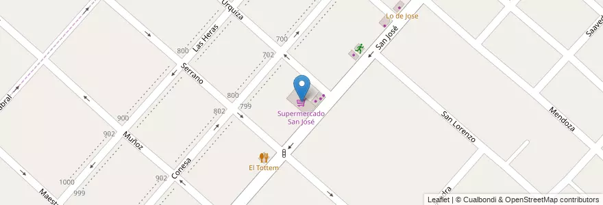 Mapa de ubicacion de Supermercado San José en Аргентина, Буэнос-Айрес, Partido De San Miguel, Muñiz.
