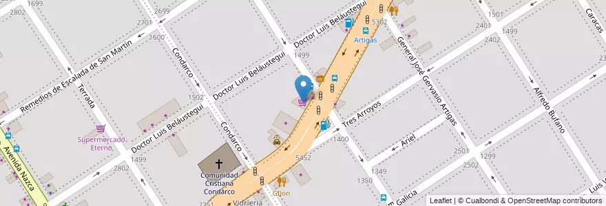 Mapa de ubicacion de Supermercado Siempre el Major Precio, Villa General Mitre en آرژانتین, Ciudad Autónoma De Buenos Aires, Buenos Aires, Comuna 11.