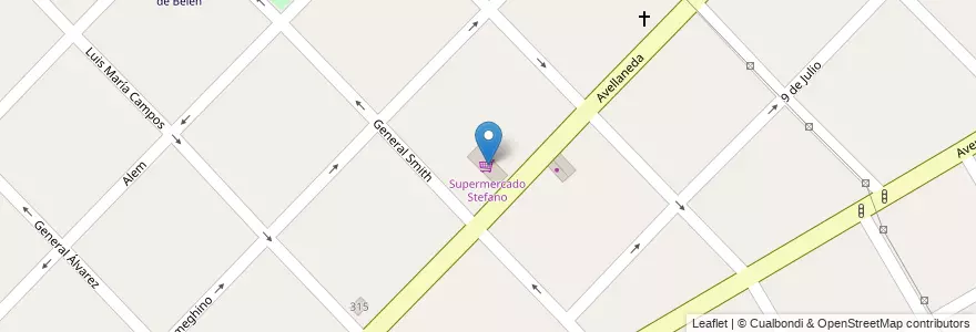 Mapa de ubicacion de Supermercado Stefano en Arjantin, Buenos Aires, Partido De Quilmes, Bernal.