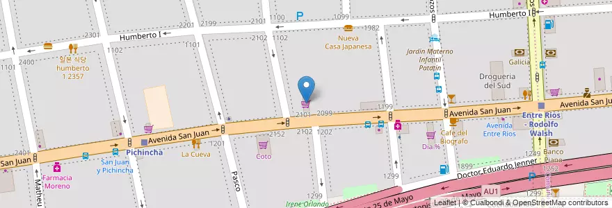 Mapa de ubicacion de SuperMercado Suerte, San Cristobal en آرژانتین, Ciudad Autónoma De Buenos Aires, Comuna 3, Buenos Aires.