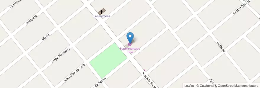 Mapa de ubicacion de Supermercado Tino en アルゼンチン, ブエノスアイレス州, Partido De José C. Paz.