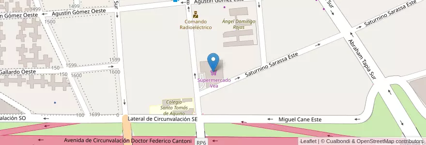 Mapa de ubicacion de Súpermercado Vea en アルゼンチン, サンフアン州, チリ, Capital.