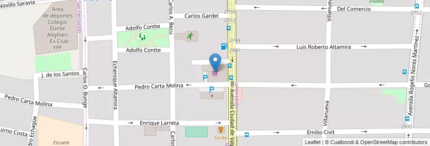 Mapa de ubicacion de Supermercado Vea en アルゼンチン, コルドバ州, Departamento Capital, Pedanía Capital, Córdoba, Municipio De Córdoba.