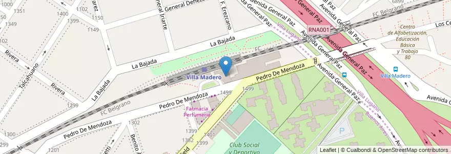 Mapa de ubicacion de Supermercado Via Madero en Argentina, Buenos Aires, Partido De La Matanza, Villa Madero.