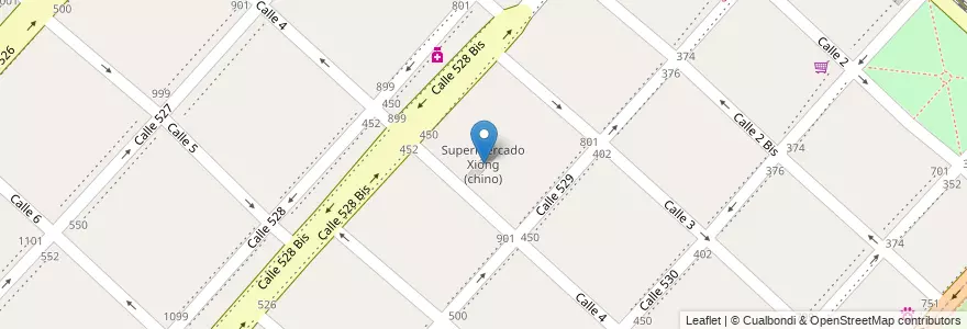 Mapa de ubicacion de Supermercado Xiong (chino), Tolosa en Arjantin, Buenos Aires, Partido De La Plata.
