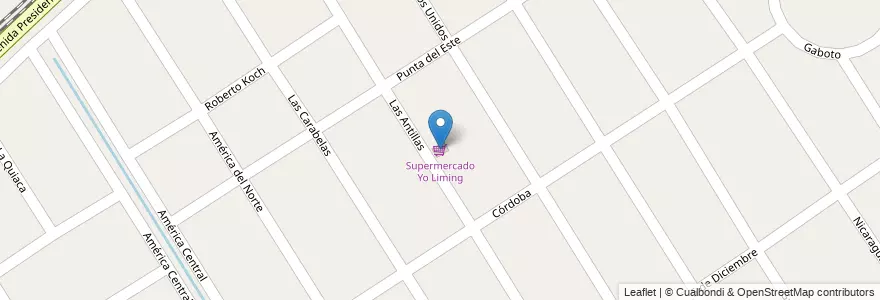 Mapa de ubicacion de Supermercado Yo Liming en Arjantin, Buenos Aires, Partido De Ezeiza, Carlos Spegazzini.