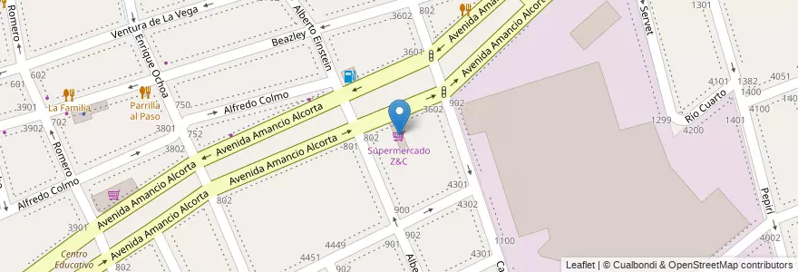 Mapa de ubicacion de Supermercado Z&C, Nueva Pompeya en Argentina, Ciudad Autónoma De Buenos Aires, Comuna 4, Buenos Aires.