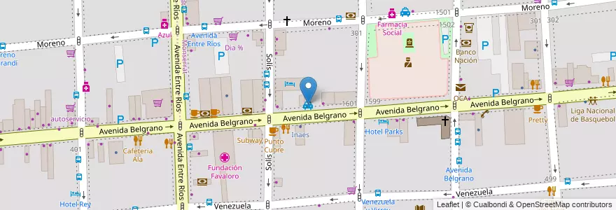 Mapa de ubicacion de Supertaxi, Montserrat en Argentinien, Ciudad Autónoma De Buenos Aires, Comuna 1, Buenos Aires.