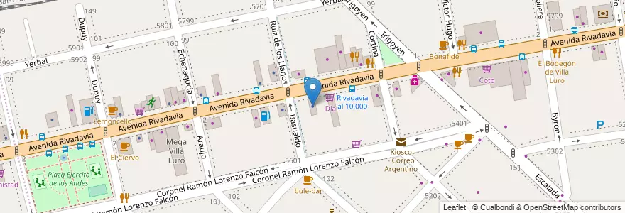 Mapa de ubicacion de Supertaxi, Villa Luro en الأرجنتين, Ciudad Autónoma De Buenos Aires, Comuna 9, Buenos Aires, Comuna 10.
