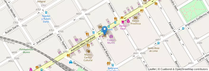 Mapa de ubicacion de Supervielle en Arjantin, Buenos Aires, Partido De Vicente López, Vicente López.