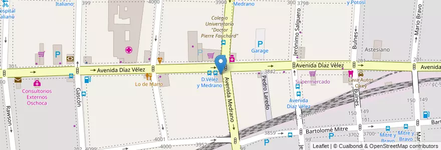 Mapa de ubicacion de Supervielle, Almagro en Argentine, Ciudad Autónoma De Buenos Aires, Comuna 5, Buenos Aires.
