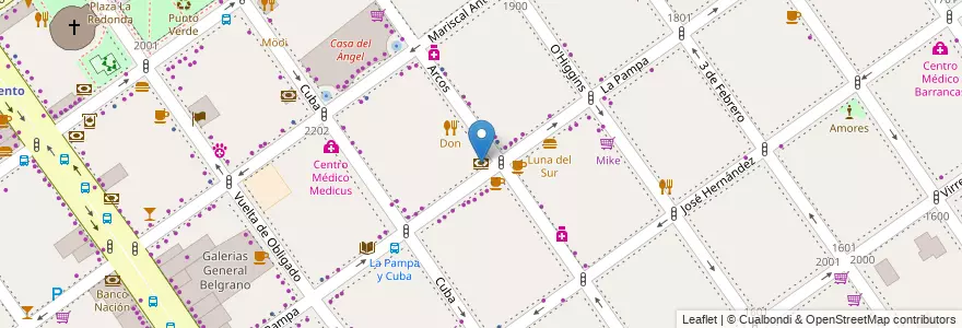 Mapa de ubicacion de Supervielle, Belgrano en Argentina, Ciudad Autónoma De Buenos Aires, Buenos Aires, Comuna 13.