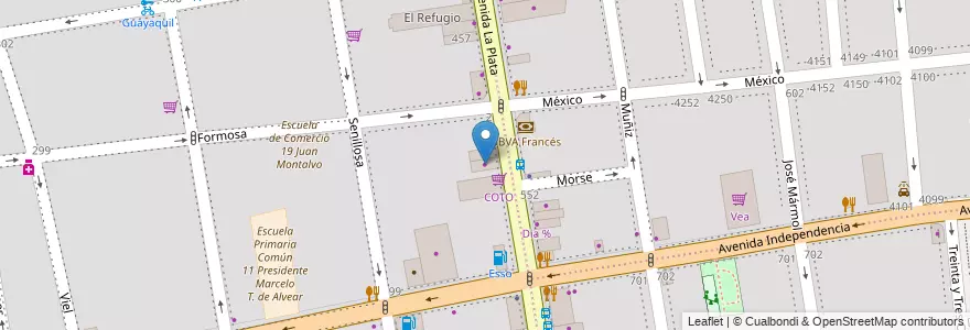 Mapa de ubicacion de Supervielle, Caballito en الأرجنتين, Ciudad Autónoma De Buenos Aires, Buenos Aires.