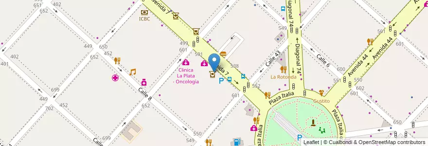 Mapa de ubicacion de Supervillie, Casco Urbano en 아르헨티나, 부에노스아이레스주, Partido De La Plata, La Plata.