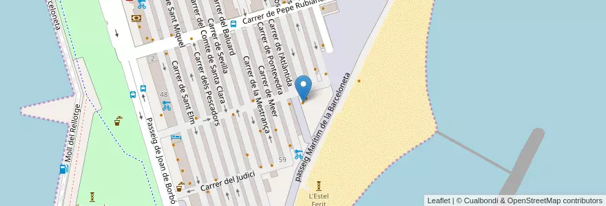 Mapa de ubicacion de Surf House Barcelona en Sepanyol, Catalunya, Barcelona, Barcelonès, Barcelona.