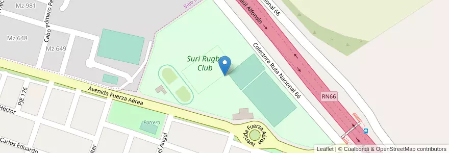 Mapa de ubicacion de Suri Rugby Club en الأرجنتين, Jujuy, Departamento Doctor Manuel Belgrano, Municipio De San Salvador De Jujuy, Alto Comedero.