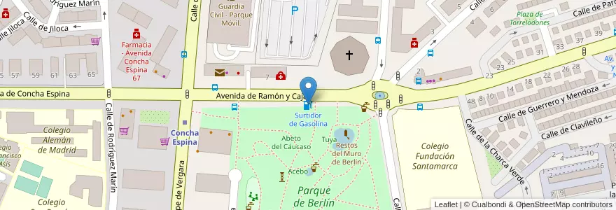 Mapa de ubicacion de Surtidor de Gasolina en İspanya, Comunidad De Madrid, Comunidad De Madrid, Área Metropolitana De Madrid Y Corredor Del Henares, Madrid.