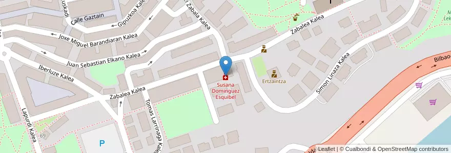 Mapa de ubicacion de Susana Dominguez Esquibel en Spanien, Autonome Gemeinschaft Baskenland, Bizkaia, Bilboaldea, Galdakao.