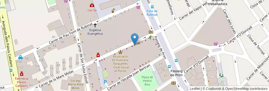 Mapa de ubicacion de Sushi Bar en スペイン, カタルーニャ州, Tarragona, Baix Camp, Reus.