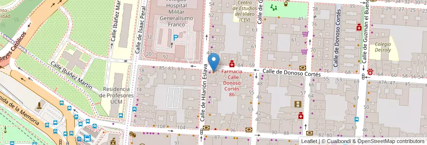 Mapa de ubicacion de Sushi Donburi en إسبانيا, منطقة مدريد, منطقة مدريد, Área Metropolitana De Madrid Y Corredor Del Henares, مدريد.