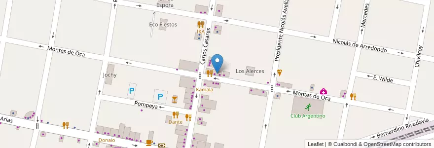Mapa de ubicacion de Sushi-Wa en 阿根廷, 布宜诺斯艾利斯省, Partido De Morón, Castelar.