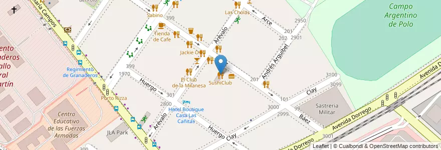 Mapa de ubicacion de SushiClub, Palermo en Argentinien, Ciudad Autónoma De Buenos Aires, Buenos Aires, Comuna 14.
