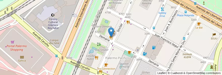 Mapa de ubicacion de SushiClub, Palermo en Argentinië, Ciudad Autónoma De Buenos Aires, Buenos Aires, Comuna 14.