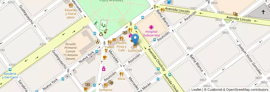 Mapa de ubicacion de SushiClub, Villa Devoto en アルゼンチン, Ciudad Autónoma De Buenos Aires, ブエノスアイレス, Comuna 11.