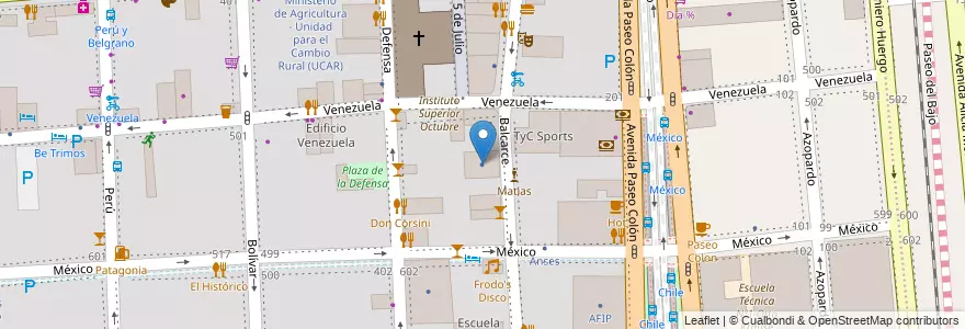 Mapa de ubicacion de Suterh Fuerza y voluntad transformadora, Montserrat en Argentinien, Ciudad Autónoma De Buenos Aires, Comuna 1, Buenos Aires.