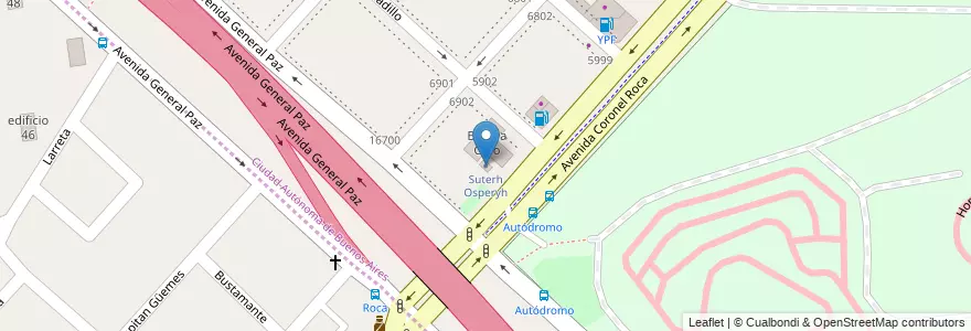 Mapa de ubicacion de Suterh Osperyh, Villa Riachuelo en آرژانتین, Ciudad Autónoma De Buenos Aires, Buenos Aires, Comuna 8.