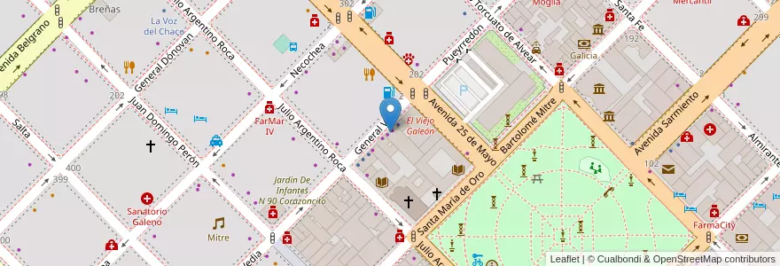 Mapa de ubicacion de Sweet & Pop en 阿根廷, Chaco, Departamento San Fernando, Resistencia, Resistencia.