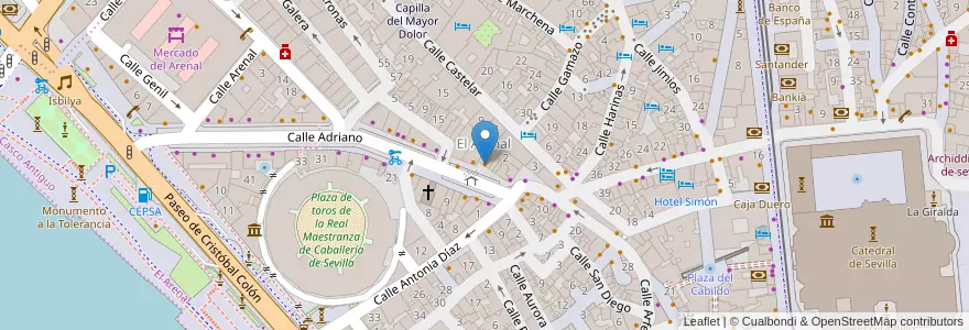 Mapa de ubicacion de Sweet & Salty en İspanya, Andalucía, Sevilla, Sevilla.